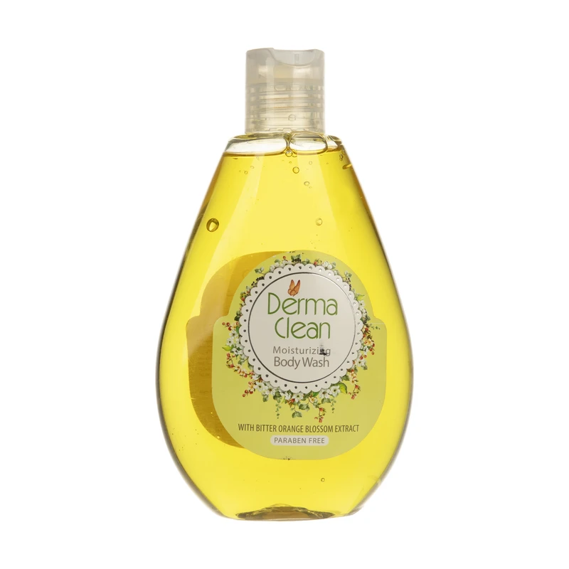 تصویر شامپو بدن مرطوب کننده درماکلین با عصاره شکوفه بهار نارنج 