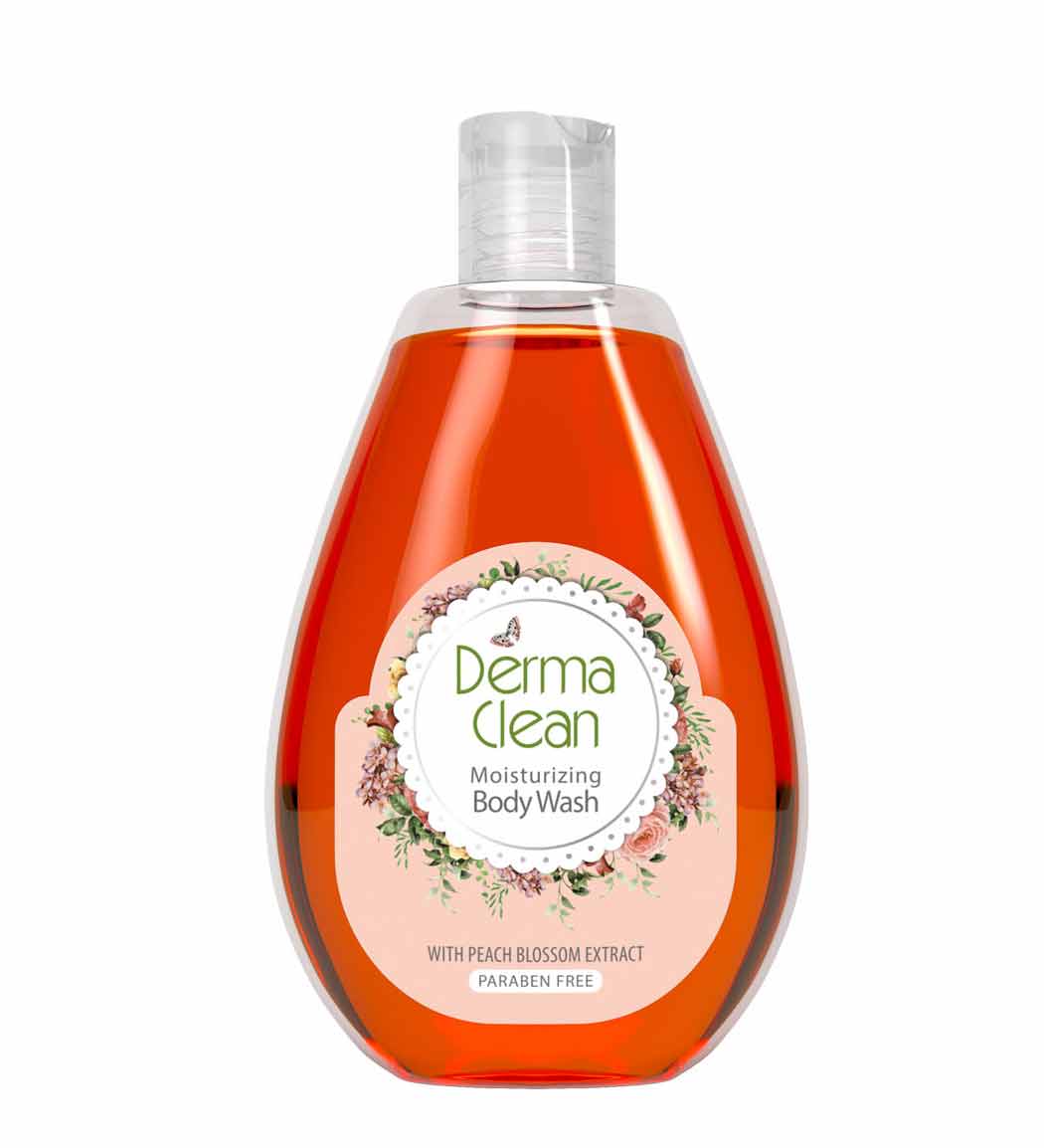 تصویر شامپو بدن مرطوب کننده درماکلین با عصاره شکوفه 